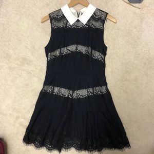 Endless Rose Lace Dress Small Black Collar S